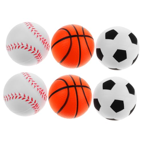 HANABASS 6 Stück Teiliges Pu Squeeze bälle in Mini Handliche Stressabbau spielzeuge in Fußball Baseball Design Vielseitig Einsetzbar für Erwachsene zur Entspannung und Sensorischen HANABASS 6 Stück Teiliges Pu Squeeze bälle in Mini Handliche Stressabbau spielzeuge in Fußball Baseball Design Vielseitig Einsetzbar für Erwachsene zur Entspannung und Sensorischen von HANABASS