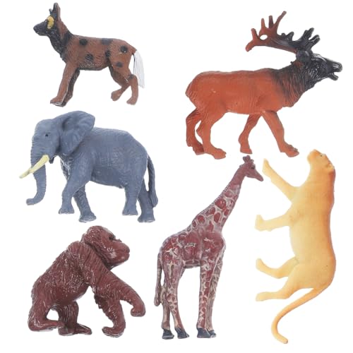HANABASS 6 Stück Teiliges Wildtierfiguren Hochwertigem Realistische Miniatur Dekoration für Kinderzimmer Wohnzimmer und Garten als Lernspielzeug und Deko tierfiguren für Kleinkinder HANABASS 6 Stück Teiliges Wildtierfiguren Hochwertigem Realistische Miniatur Dekoration für Kinderzimmer Wohnzimmer und Garten als Lernspielzeug und Deko tierfiguren für Kleinkinder von HANABASS