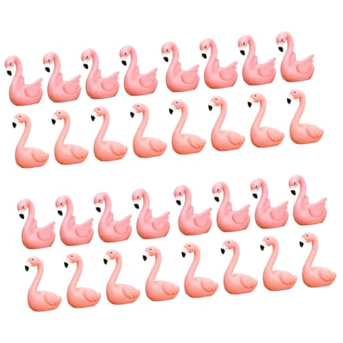 HANABASS 64 Stk Flamingo-Kuchenaufsatz Hochzeitsdekoration dekoration schlafzimmer pflanzendeko pinker Flamingofiguren Flamingo-Kuchendekor Schmücken Flamingo-Ornament Kuchen dekor Rosa von HANABASS