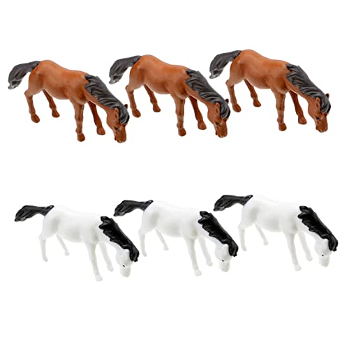 HANABASS 6St Simulator- Auto-Armaturenbrett-Ornamente Pferdeschmuck Pferdestatue Tiere animal figures animal toys tortendeko Einschulung handwerkliche Verzierung Mini-Szenenschmuck PVC von HANABASS