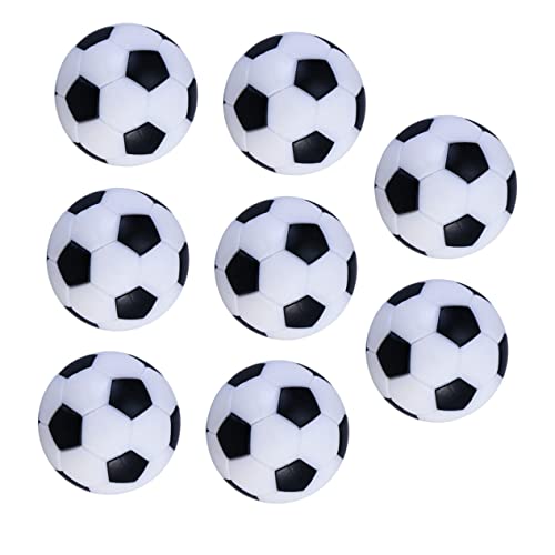 HANABASS 8St Tischfußball kunststoffball Table Soccer fußballkickertisch Fußballspiel fußballtisch Mini-Schwarz-Weiß-Fußball Fußballbälle Mini-Ersatzfußbälle Fußball Ball Black von HANABASS