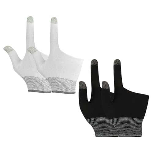 HANABASS Fingerärmel Für Gaming 2 Paar Verschwitzte Hände Daumenärmel -Finger-Touchscreen-Spielhandschuhe Gamer-Handschuhe Für Männer Handyspiel von HANABASS