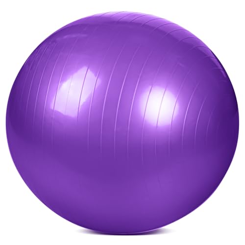 HANABASS Gymnastikball Yoga-Ball 75 cm Pilates-Ball rutschfest Stabilitätsball Stuhl Workout Fitnessball Mit Inflator Für Balance Stabilität Fitness-Trainingsgeräte von HANABASS