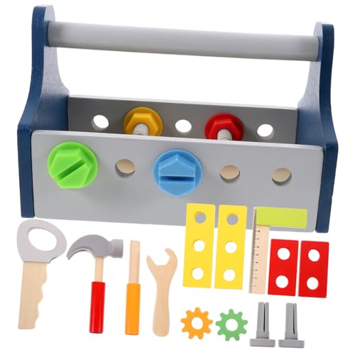 HANABASS Holz DIY Werkzeugspielzeug für Kleinkinder Pädagogisches Montessori Lernspielzeug Leichtes Handliches Handwerksset mit Hammer Schraubenschlüssel Lineal Kreatives für Jungen und HANABASS Holz DIY Werkzeugspielzeug für Kleinkinder Pädagogisches Montessori Lernspielzeug Leichtes Handliches Handwerksset mit Hammer Schraubenschlüssel Lineal Kreatives für Jungen und von HANABASS