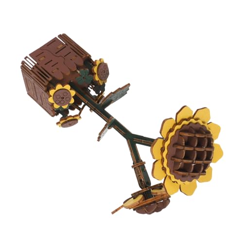HANABASS Holzblumen Puzzle Sonnenblume DIY Bastelset für Erwachsene Desktop Deko Bonsai Modell Kreatives Pflanzen Bouquet für Wohn Arbeitszimmer HANABASS Holzblumen Puzzle Sonnenblume DIY Bastelset für Erwachsene Desktop Deko Bonsai Modell Kreatives Pflanzen Bouquet für Wohn Arbeitszimmer von HANABASS