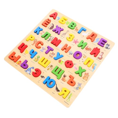 HANABASS Holzpuzzle für Russischem Alphabet Teiliges Lernspielzeug Feinmotorik Hand Auge Koordination und Kognitiven Fähigkeiten Geeignet für Kleinkinder zum Spielerischen Alphabet Erlernen HANABASS Holzpuzzle für Russischem Alphabet Teiliges Lernspielzeug Feinmotorik Hand Auge Koordination und Kognitiven Fähigkeiten Geeignet für Kleinkinder zum Spielerischen Alphabet Erlernen von HANABASS