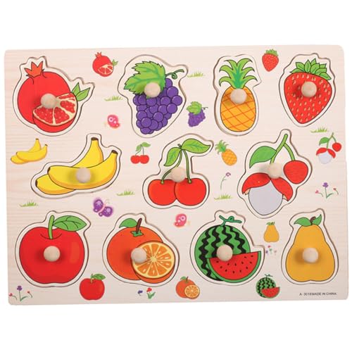 HANABASS Holzspielzeug Handgriffbrett Früchte Motiv Montessori Lernspielzeug für Kleinkinder Motorik Hand Auge koordination und Kognitiven Fähigkeiten Langlebig und Sicher Verarbeitet HANABASS Holzspielzeug Handgriffbrett Früchte Motiv Montessori Lernspielzeug für Kleinkinder Motorik Hand Auge koordination und Kognitiven Fähigkeiten Langlebig und Sicher Verarbeitet von HANABASS