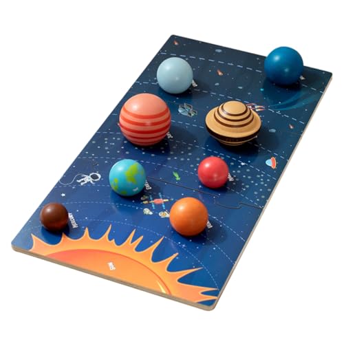 HANABASS Holzspielzeug Sonnensystem Puzzle Planeten Montessori Lernspielzeug für Kleinkinder Pädagogisches Greifspiel Motorik Kognition und Vorstellungskraft HANABASS Holzspielzeug Sonnensystem Puzzle Planeten Montessori Lernspielzeug für Kleinkinder Pädagogisches Greifspiel Motorik Kognition und Vorstellungskraft von HANABASS