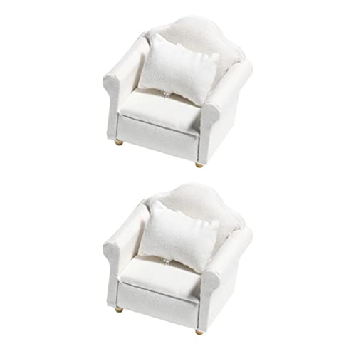 HANABASS Miniaturmöbel Set für Puppenhaus Teiliges Weißes Sofa mit Kissen für DIY Mini Häuser Leicht und Tragbar Accessoires für Kreative HANABASS Miniaturmöbel Set für Puppenhaus Teiliges Weißes Sofa mit Kissen für DIY Mini Häuser Leicht und Tragbar Accessoires für Kreative von HANABASS