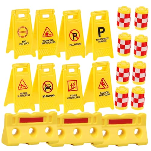 HANABASS Teiliges Verkehrszeichen für Gelben Schutztonnen Förmigen Englischen Warnschildern und Gelben Wasserbarrieren Pädagogisches Straßenverkehrszeichen Lernspielzeug für HANABASS Teiliges Verkehrszeichen für Gelben Schutztonnen Förmigen Englischen Warnschildern und Gelben Wasserbarrieren Pädagogisches Straßenverkehrszeichen Lernspielzeug für von HANABASS