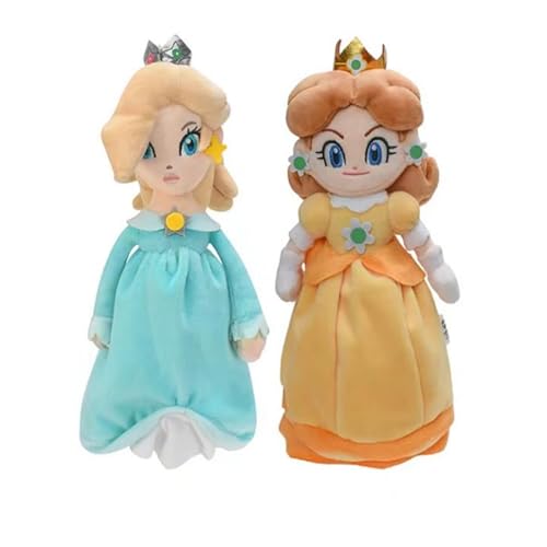 HANBO Super Star Collection Prinzessin Pfirsich-Plüschtier, Prinzessin Rosalina und Gänseblümchen, gefüllt, 26 cm, Blau und Gelb von HANBO