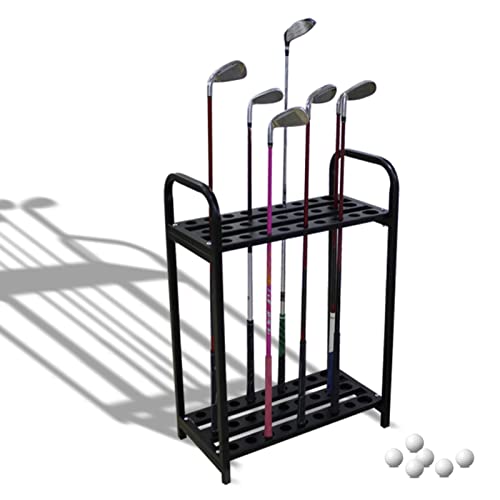 HAODUOO Golfschläger-Organizer-Halter, Golfschläger-Ausstellungsständer mit großer Kapazität for Hinterhofgrün, fasst 27 Schläger, Golf-Putter-Rack von HAODUOO