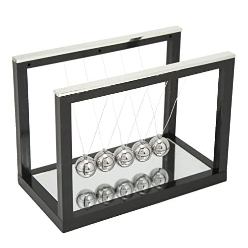 HAOHIZE Newton's Cradle Balance Pendel, Pendelball, Design, Spiegelstil, schwarzer schwingender Ball, Dekompressionsspielzeug für Desktop-Dekoration, von HAOHIZE