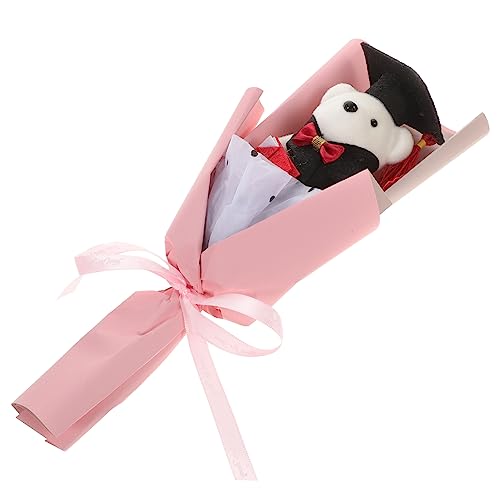 HAPINARY 1 Bund Abschlussbär Bouquet Abschlussbär Puppenstrauß Puppenornament Bouquet Bär Puppenfigur Bouquet Abschlussblumenstrauß Abschlussparty Gastgeschenk Bouquet Ornament von HAPINARY