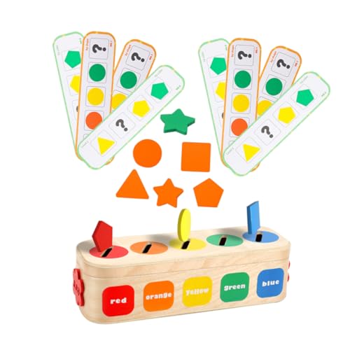 HAPINARY 1 Satz zum Sortieren von Geometrien holzspielzeug Entwicklungsspielzeug für Reise Holzpuzzles für Kleinkinder Kleinkindspielzeug Papier von HAPINARY