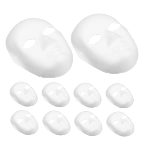 HAPINARY 10 Stück Teiliges Weiße Papiermasken zum Bemalen Atmungsaktive DIY Vollgesichts Masken aus Papiermaschee für Halloween Karneval Cosplay und Kreative Bastelprojekte HAPINARY 10 Stück Teiliges Weiße Papiermasken zum Bemalen Atmungsaktive DIY Vollgesichts Masken aus Papiermaschee für Halloween Karneval Cosplay und Kreative Bastelprojekte von HAPINARY