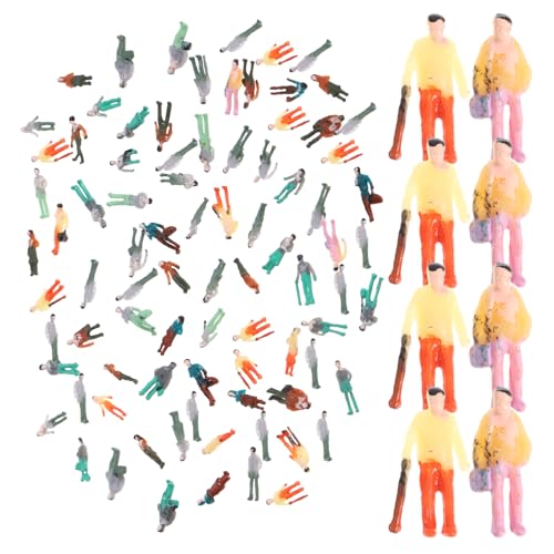 HAPINARY 100St Menschen Zahlen handwerkskunst The Craft miniaturen Figuren Decor dekoringe menschlich Miniaturformen Party Mehrfarbig bemalte Formen Personenfiguren im Maßstab 1:150 von HAPINARY