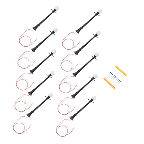 HAPINARY 10er Set Straßenlaternen-Miniaturen für den Modellbau 3V Weiß für Gartenschmuck Winzige Straßenlaternen von HAPINARY