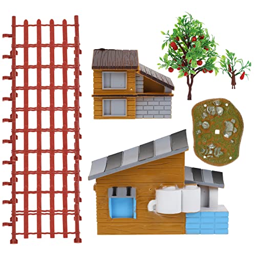 HAPINARY 13st Simulierter Hauszaun Spielzeugzaun Blumentopfdekorationen Strumpffüller Für Weihnachtsbaum Mini Zaunmodell Mini-hausfiguren Aufkleber Mini -Zaun Lichter PVC von HAPINARY