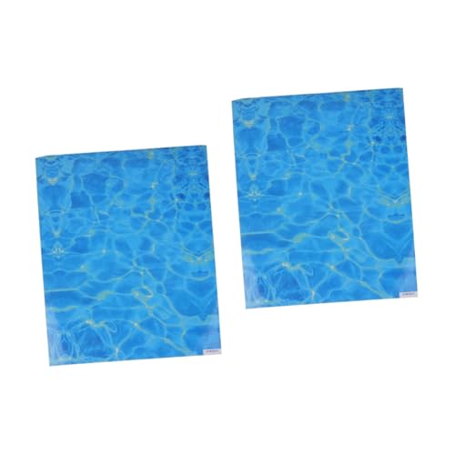 HAPINARY 2 Blätter Aufkleber Mit Wasserstruktur Sandtischmodell Schwimmbad Künstlicher Bach Künstliche Wasserwelle Miniatur-flussmodell Modelldekor Sandtisch Wasserwellenbasis Blue PVC von HAPINARY