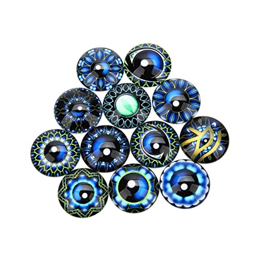 HAPINARY 20 Stück Runde Glas Cabochon Patches Für DIY Schmuck Material Edelsteine Glasaufkleber von HAPINARY