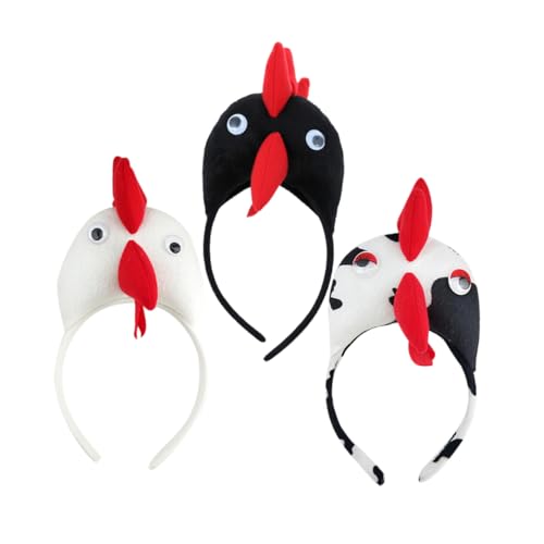 HAPINARY 3 Stück Küken Stirnband Tier Stirnbänder Tierkostüm Zubehör Lustiger Kopfschmuck Party Stirnband Cosplay Stirnband Kostüm Stirnbänder Tierhaar Accessoire Haarband Für von HAPINARY