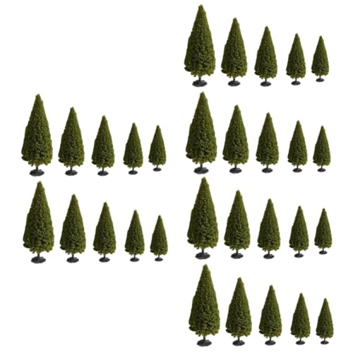 HAPINARY 30 STK Baummodell künstliche Tropische Palmen Mini-BAU-Sandtischmodell Mini- Artificial Tree kunstpflanze Kiefernmodelle selber Machen Mikrolandschaftsornamente Plastik Green von HAPINARY