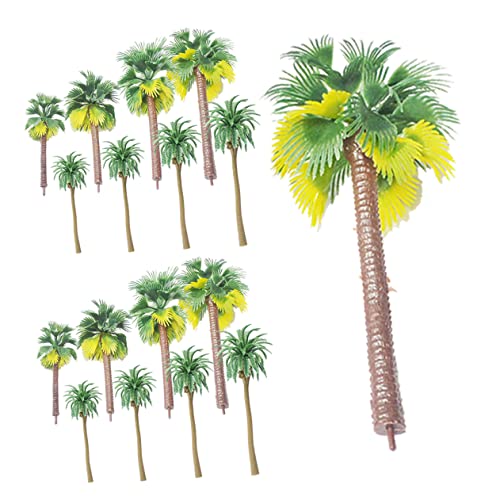 HAPINARY 36St Palmenmodell außen tropisch Solar- Anlage helle plastikpalme gartendeko Modellbau Bäume Modellbau Landschaft Garden Decoration künstliche Palmen Mini-Palmen Miniaturbaum von HAPINARY