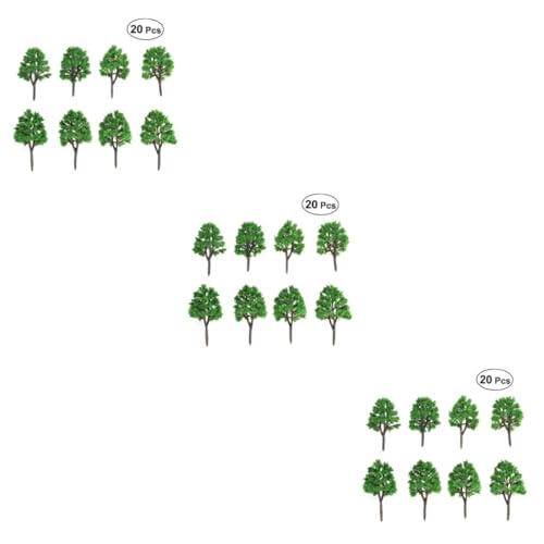 HAPINARY 60 STK Modellbäume modeleisenbahnen Figuren für modelleisenbahnen Modellbau Straßenbegrünung Modellbau Landschaftsbau Schuppenbäume n Spur Landschaftsmodellbaum grüner Modellbaum von HAPINARY