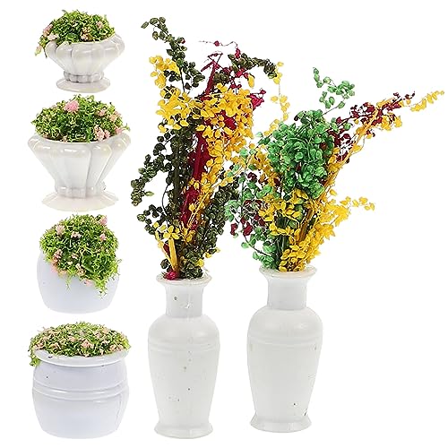 HAPINARY 6St Mini-Pflanzvase Kunstrasen künstliche Pflanzen für puppenhäuser kunstpflanzen Set kunstpflanze Set architektonische Modelllandschaft Pflanzenmodell-Schmuck Gartendekor Plastik von HAPINARY