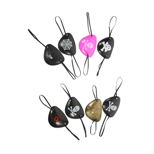 HAPINARY 8 Stück Teiliges Piraten Augenklappen Leichte Bequeme Einäugige Masken für Halloween Karneval Kostümparty Kindgerecht mit Verschiedenen Lustigen Mustern für Cosplay und Mottopartys HAPINARY 8 Stück Teiliges Piraten Augenklappen Leichte Bequeme Einäugige Masken für Halloween Karneval Kostümparty Kindgerecht mit Verschiedenen Lustigen Mustern für Cosplay und Mottopartys von HAPINARY