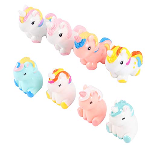 HAPINARY 8St Einhorn-Dekoration Cute Decor wohnzimmerdeko einhorndeko tischdeko esstisch Tierische Dekoration Miniatur-Ornamente Feengartendekoration Miniaturfiguren Feengarten von HAPINARY