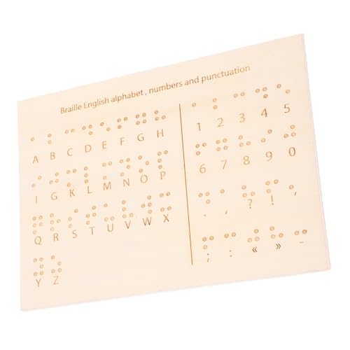 HAPINARY Braille Lernausrüstung Holz Briefbrett In Braille Schrift Für Blinde Brieftafeln Für Blinde Gadgets Für Blinde Bücher In Blindenschrift Lerntafel Aus Holz Zubehör Für von HAPINARY