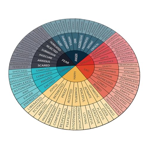 HAPINARY Emotion-Rad-Aufkleber Gefühlsrad-Aufkleber Aufkleber „Rad Der Gefühle“. Tapeten Abnehmbare Aufkleber Magnet-gefühlsdiagramm Aufkleber Für Emotionsräder Wandtattoos Motivierend PVC von HAPINARY