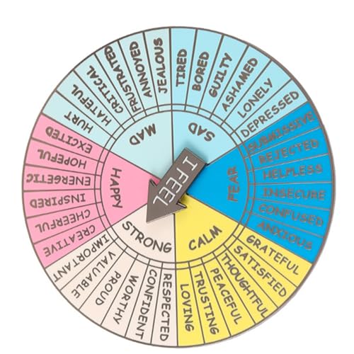 HAPINARY Emotionsrad-Abzeichen bastelzeug handwerkskunst Gefühlsrad Abzeichen stall Decor Stimmungsrad Aufkleber Emotion-Rad-Abzeichen-Handwerk Tragbares Emotionsrad-Zubehör Legierung von HAPINARY