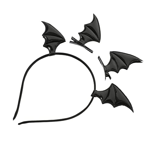 HAPINARY Fledermaus Stirnband mit Clips Halloween Kostüm Zubehör Party Haarschmuck Cosplay Kopfschmuck für Damen und Erwachsene HAPINARY Fledermaus Stirnband mit Clips Halloween Kostüm Zubehör Party Haarschmuck Cosplay Kopfschmuck für Damen und Erwachsene von HAPINARY