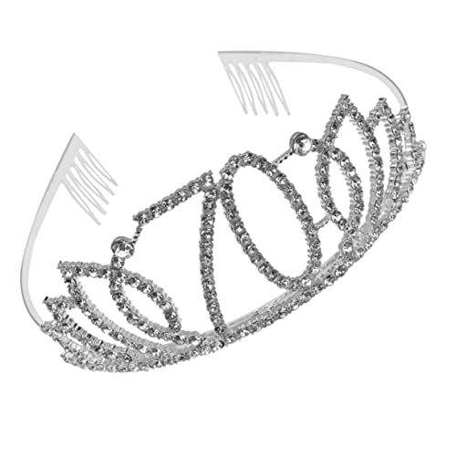 HAPINARY Frauen Kopfschmuck Geburtstag Kopfbedeckung Geburtstag Haarschmuck Geburtstagskrone Kopfschmuck Stirnbänder Zahl Krone Silver von HAPINARY