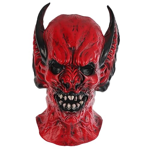 HAPINARY Halloween-gruselmaske Halloween-dämonenmasken Halloween-fledermaus-kostüm Zombie-maske Gruselige Halloween-maske Halloween- Creep-cosplay-maske Gruselige Maske Emulsion von HAPINARY