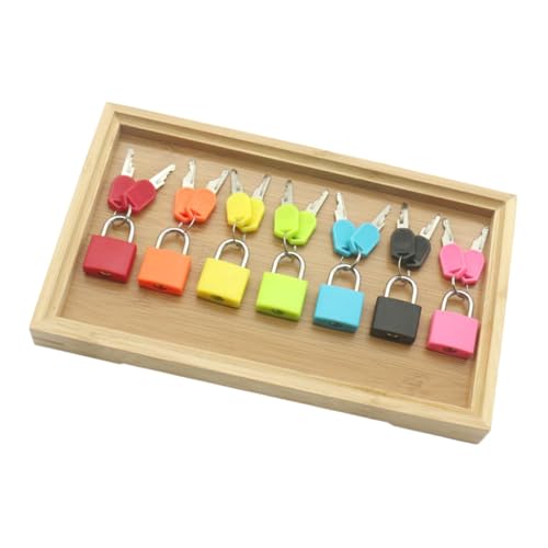 HAPINARY Montessori mit Bunten Schlössern und Bambus Tablett Pädagogisches Lernspielzeug für Kleinkinder Feinmotorik Farberkennung und Eigenständigem HAPINARY Montessori mit Bunten Schlössern und Bambus Tablett Pädagogisches Lernspielzeug für Kleinkinder Feinmotorik Farberkennung und Eigenständigem von HAPINARY