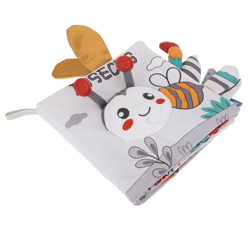 HAPINARY Nordisches Windschweif-stoffbuch Bücher Für Babys Von 0 Bis 12 Monaten Weiches Babybuch Sinnesbücher Für Babys Knisterbücher Für Babys Babybücher 6 Bis 12 Monate Tuch Light Grey von HAPINARY