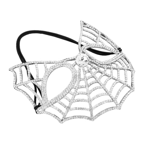 HAPINARY Spinnennetz Maske Glänzende Strass Maske Glitzernde Bling Frauen Gesichtsmaske Halloween Kristall Gesichtsabdeckung Cosplay Kostüm Für Frauen Und Mädchen von HAPINARY