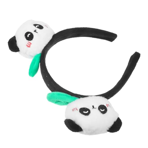 HAPINARY Stirnband Panda-Haarband Bär Schlüsselanhänger Kostüm Roter Panda Schlüsselanhänger Tassen party dekoration party kopfschmuck Haarschmuck in Tierform Partygeschenke Stoff Black von HAPINARY