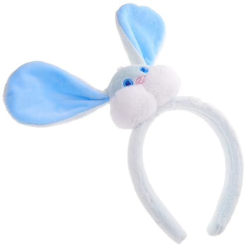 HAPINARY üsch Hase Stirnband Mit Ohren Cartoon Hasen Kopfschmuck Für Partys Und Cosplay üße Haarband Deko Für Erwachsene Und Himmelblaues Festaccessoire von HAPINARY