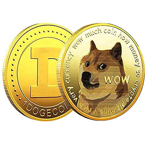 HARPIMER Dogecoin Münze Doge Münze Gedenkmünze Limited Edition Sammlermünze mit Schutzhülle 1 STÜCK von HARPIMER