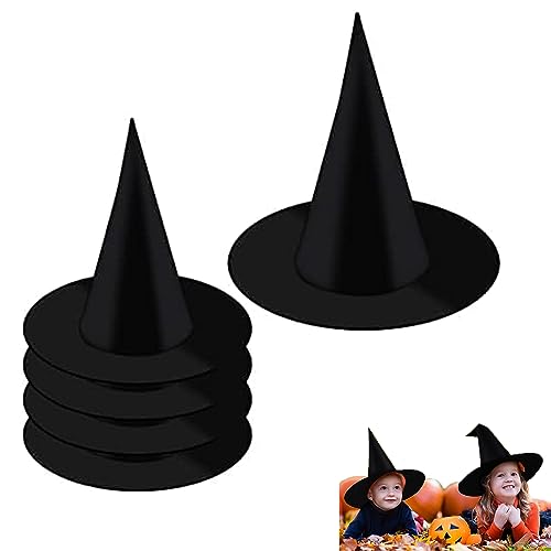 HASAGEI Halloween Hexenhüte, Hexenhut Schwarz Halloween Party Hüte Kostüm Zubehör Kostüm Party Gefälligkeiten Festival (8 Pcs) von HASAGEI