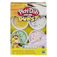 HASBRO E6966EU4 E8061EU40 Play-Doh Color Burst Pastellfarben mit 4 Dosen von HASBRO Play-Doh