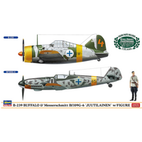 HASEGAWA 602439 1:72 B-239 Buffalo & Messerschmitt Bf109G-6, Juutilainen von HASEGAWA