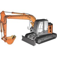 HASEGAWA 666001 1:35 Hitachi Bagger ZAXIS 135 von HASEGAWA