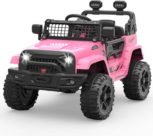 HAUSPROFI 12-V-Elektro-Aufsitz-LKW für Kinder mit Fernbedienung für Eltern | Federung und Bluetooth | Offroad-Spielzeugauto, Geburtstags Kleinkinder, Jungen und Mädchen – Rosa HAUSPROFI 12-V-Elektro-Aufsitz-LKW für Kinder mit Fernbedienung für Eltern | Federung und Bluetooth | Offroad-Spielzeugauto, Geburtstags Kleinkinder, Jungen und Mädchen – Rosa von HAUSPROFI