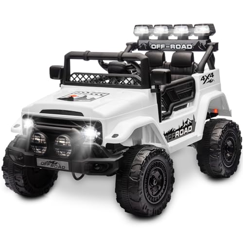 HAUSPROFI Kinder Elektroauto 12V, Elektroauto für Kinder mit 2,4G Fernbedienung, LED, Bluetooth, Musik, 3-5 km/h, Kinderauto Elektrisch, Elektro Kinderauto für ab 3 Jahren, Weiß HAUSPROFI Kinder Elektroauto 12V, Elektroauto für Kinder mit 2,4G Fernbedienung, LED, Bluetooth, Musik, 3-5 km/h, Kinderauto Elektrisch, Elektro Kinderauto für ab 3 Jahren, Weiß von HAUSPROFI